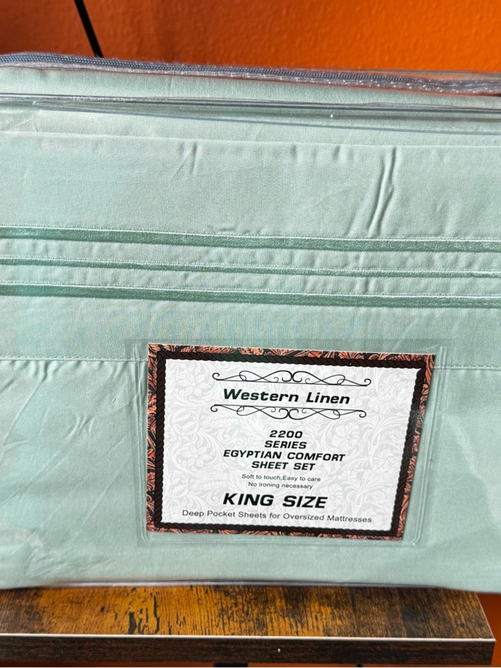 King Size Egyptian Comfort Sheet Set - Light Teal